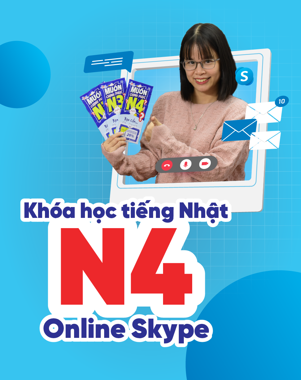 Khoá học tiếng Nhật N4 Online Skype